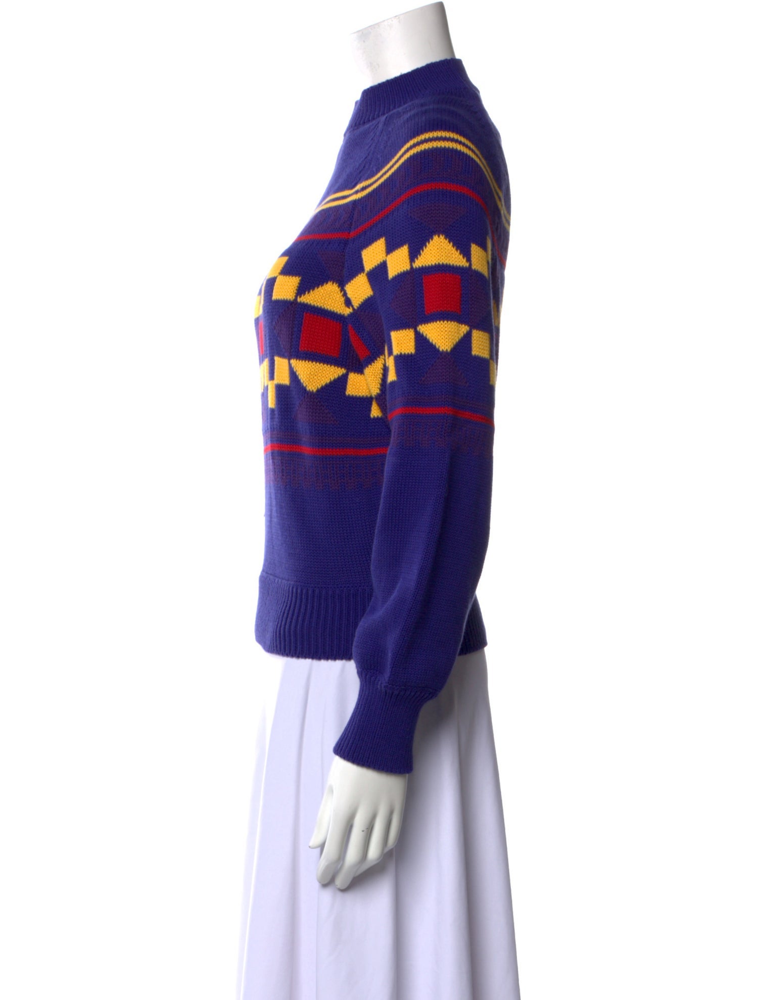 High Sport Striped Mock Neck Sweater w/ Tags