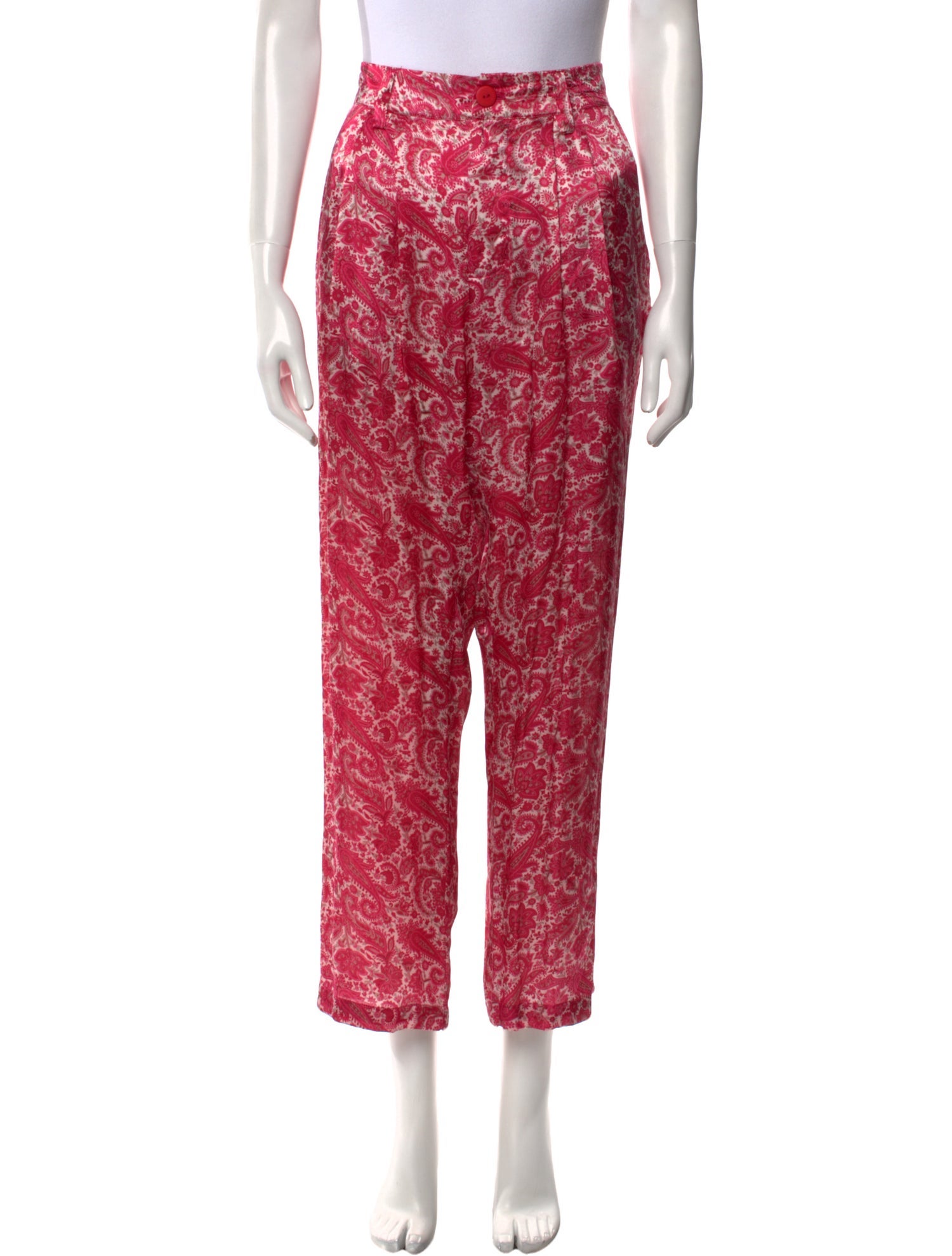 High Sport Paisley Print Wide Leg Pants