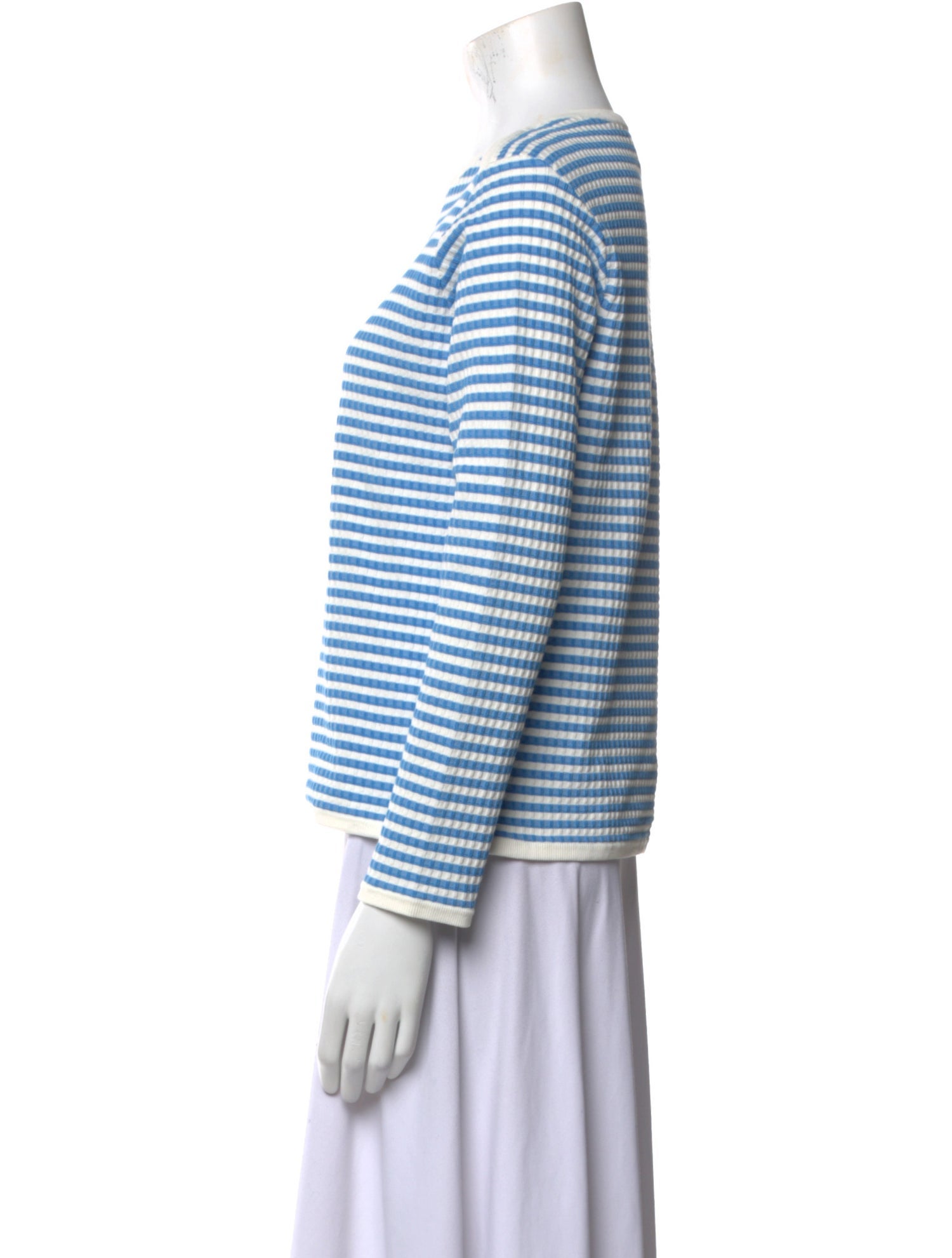 High Sport Striped Crew Neck Top