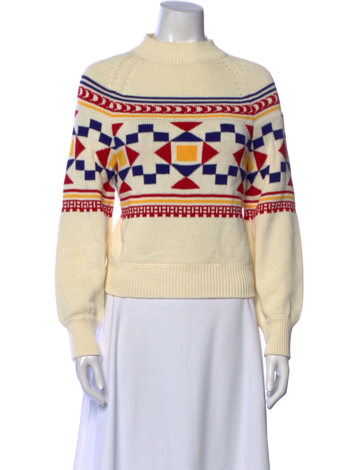 High Sport Graphic Print Mock Neck Sweater w/ Tags