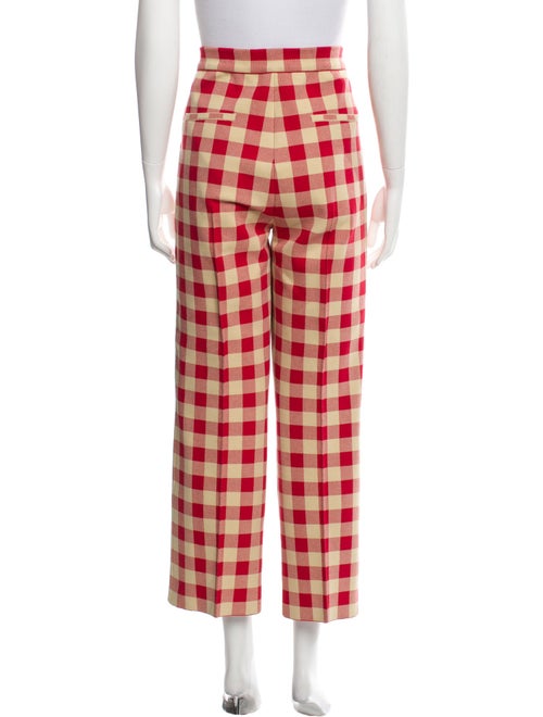 High Sport Plaid Print Wide Leg Pants