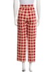 High Sport Plaid Print Wide Leg Pants