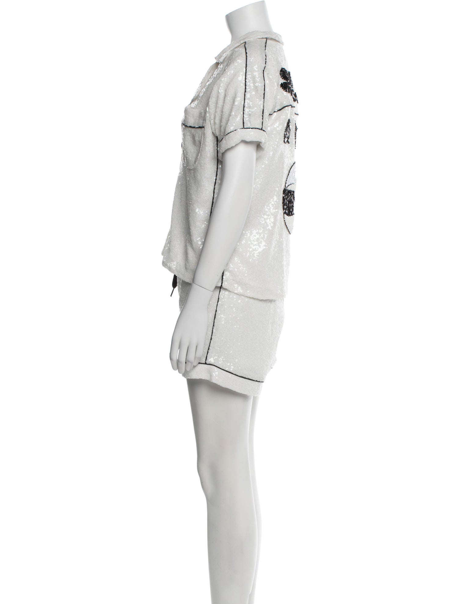 House of Mua Mua Sequin Embellishments Short Set