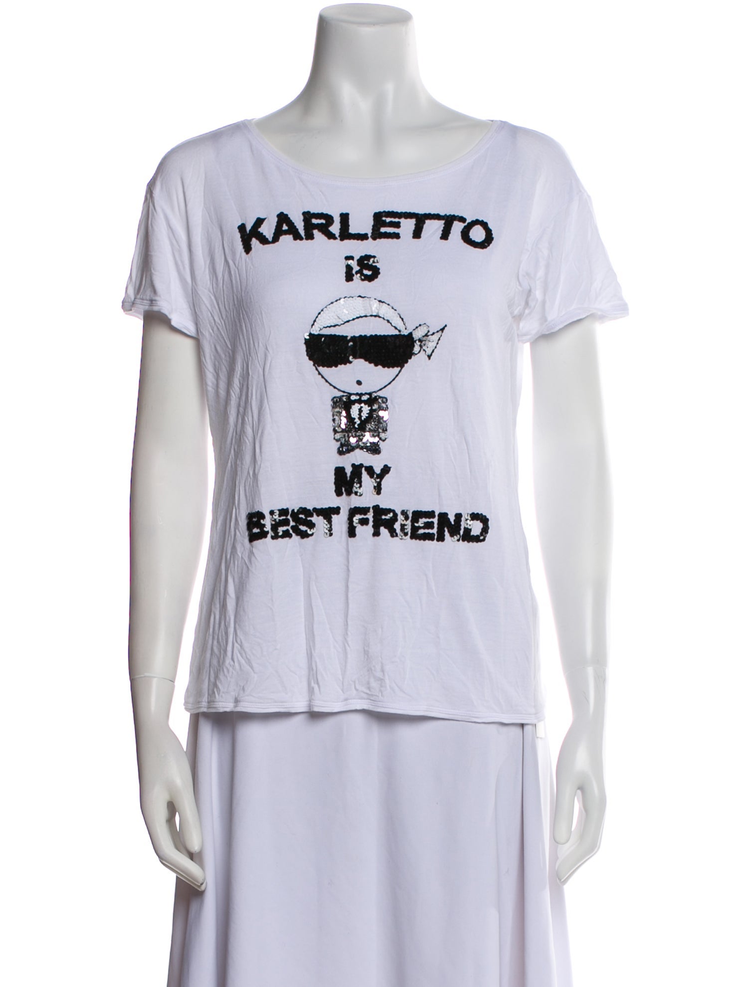 House of Mua Mua Graphic Print Scoop Neck T-Shirt