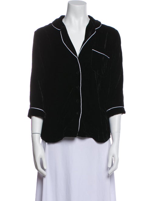 House of Mua Mua Three-Quarter Sleeve Button-Up Top