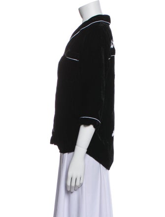 House of Mua Mua Three-Quarter Sleeve Button-Up Top