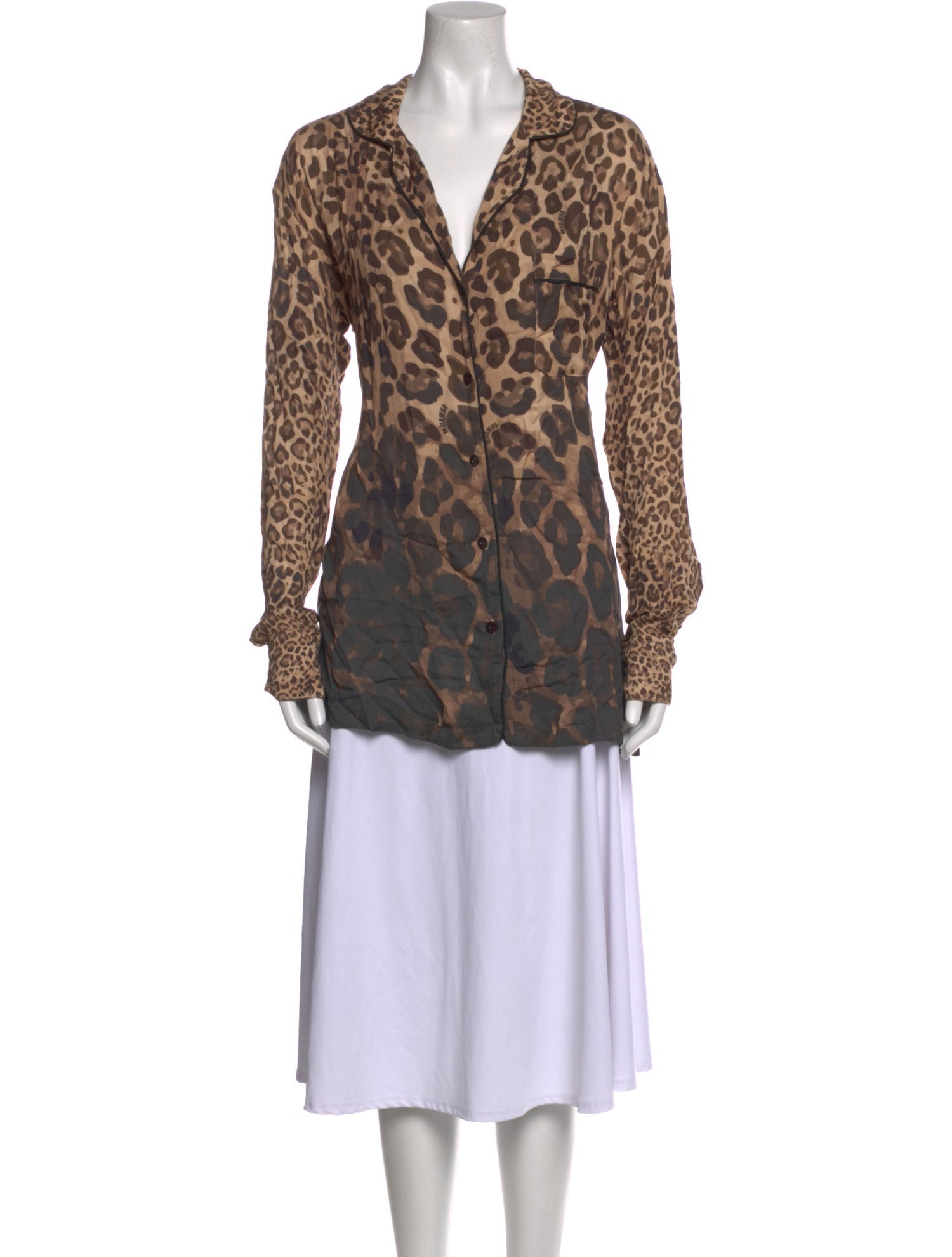 House of Mua Mua Animal Print Long Sleeve Tunic