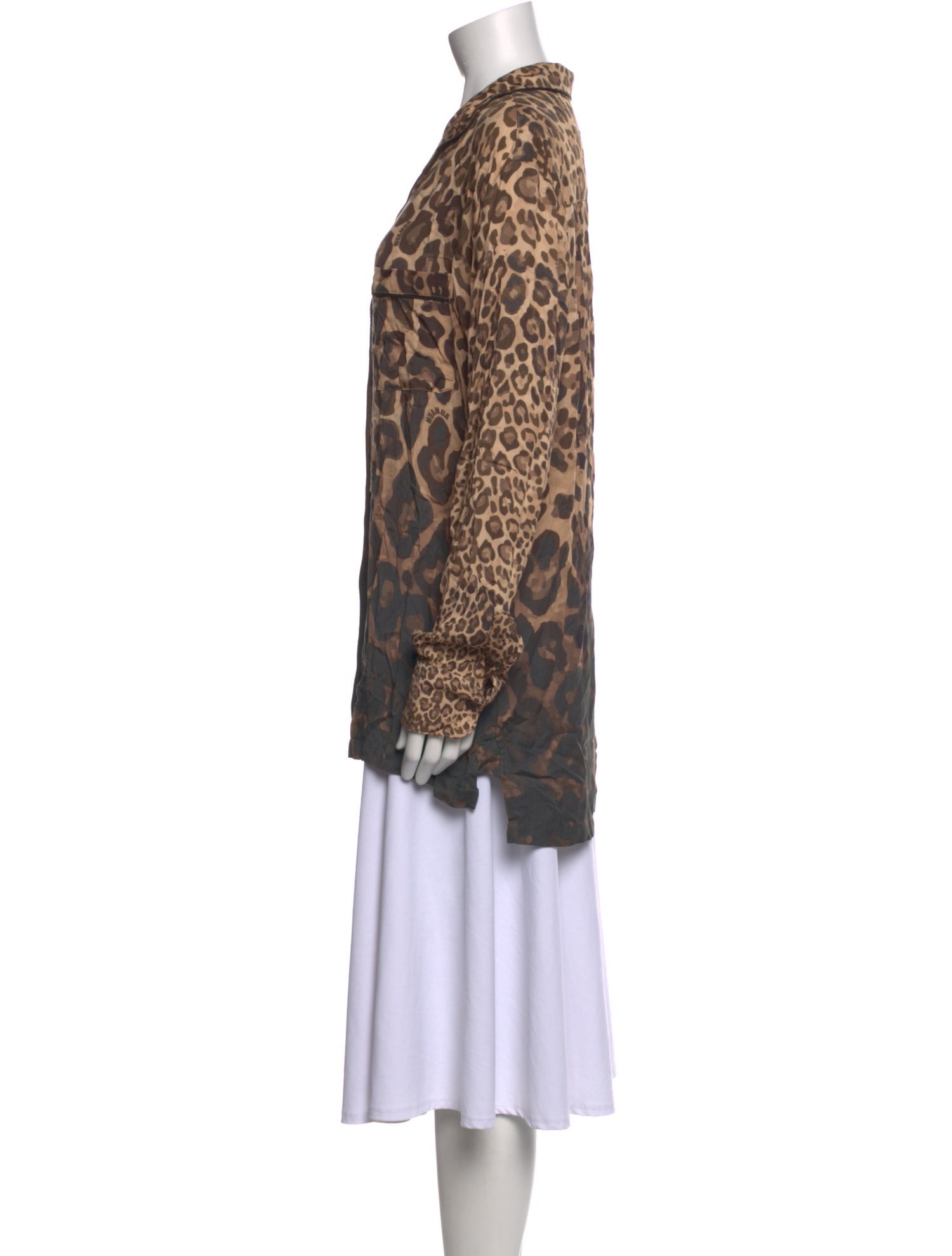 House of Mua Mua Animal Print Long Sleeve Tunic