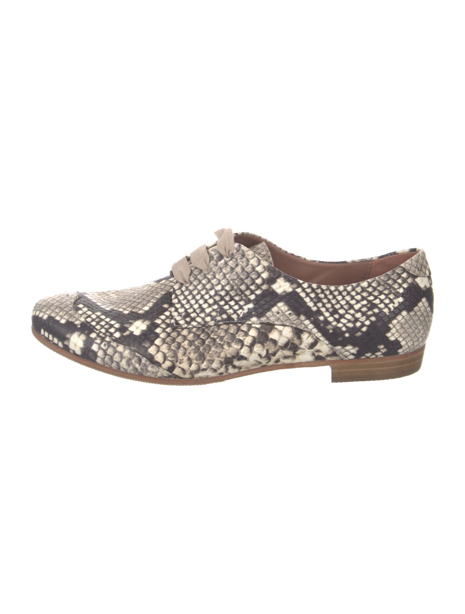 Homers Leather Animal Print Oxfords