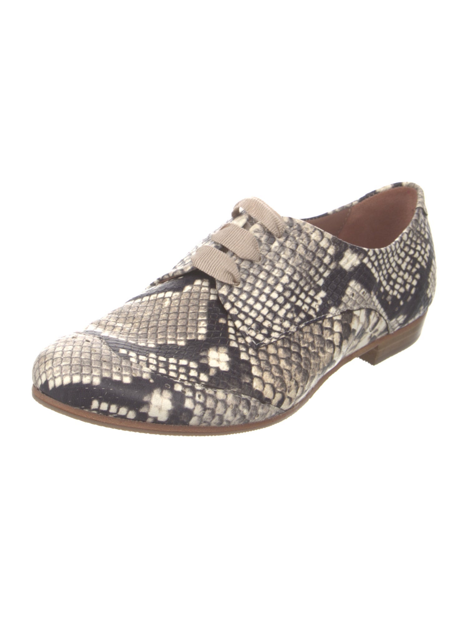 Homers Leather Animal Print Oxfords