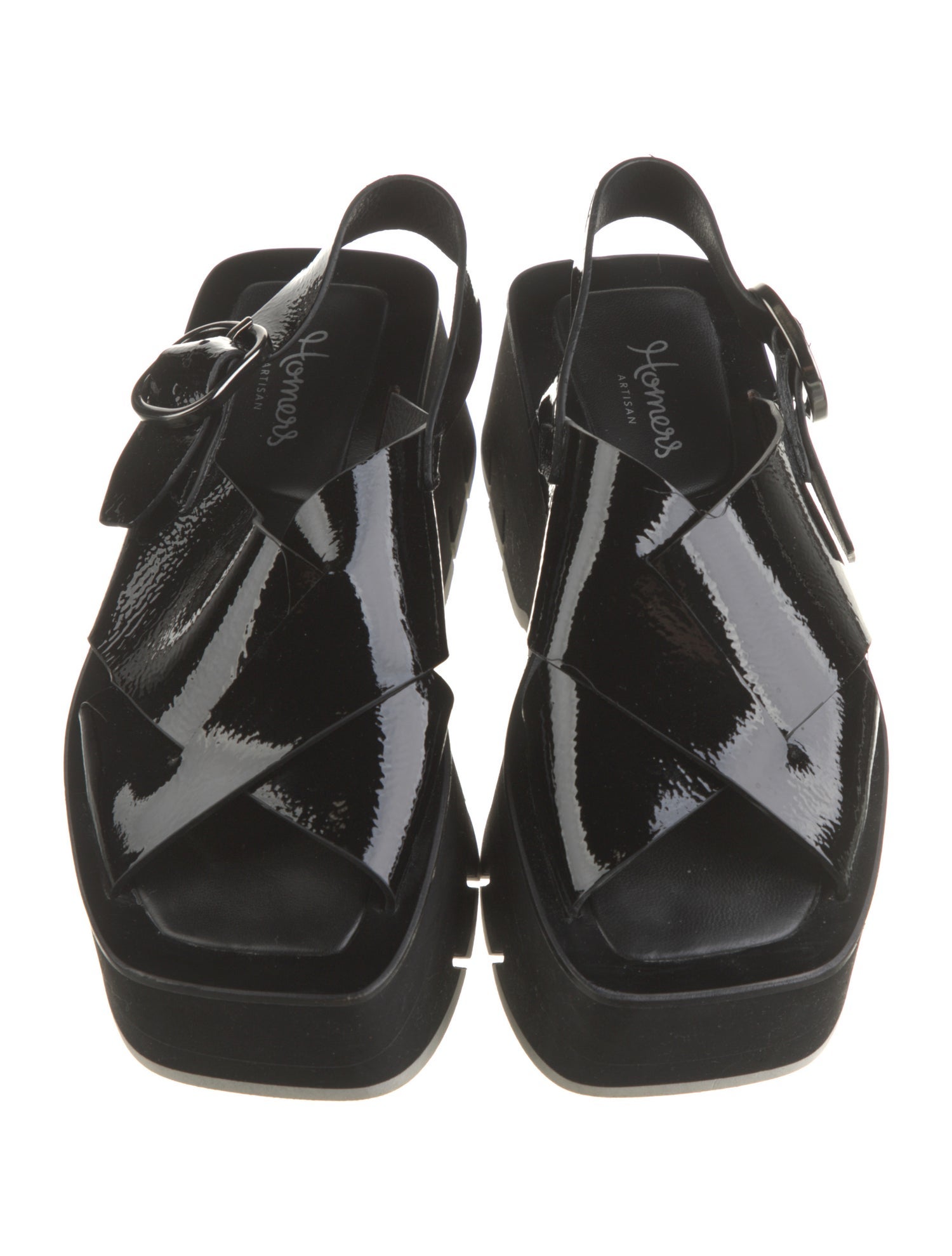 Homers Patent Leather Slingback Sandals