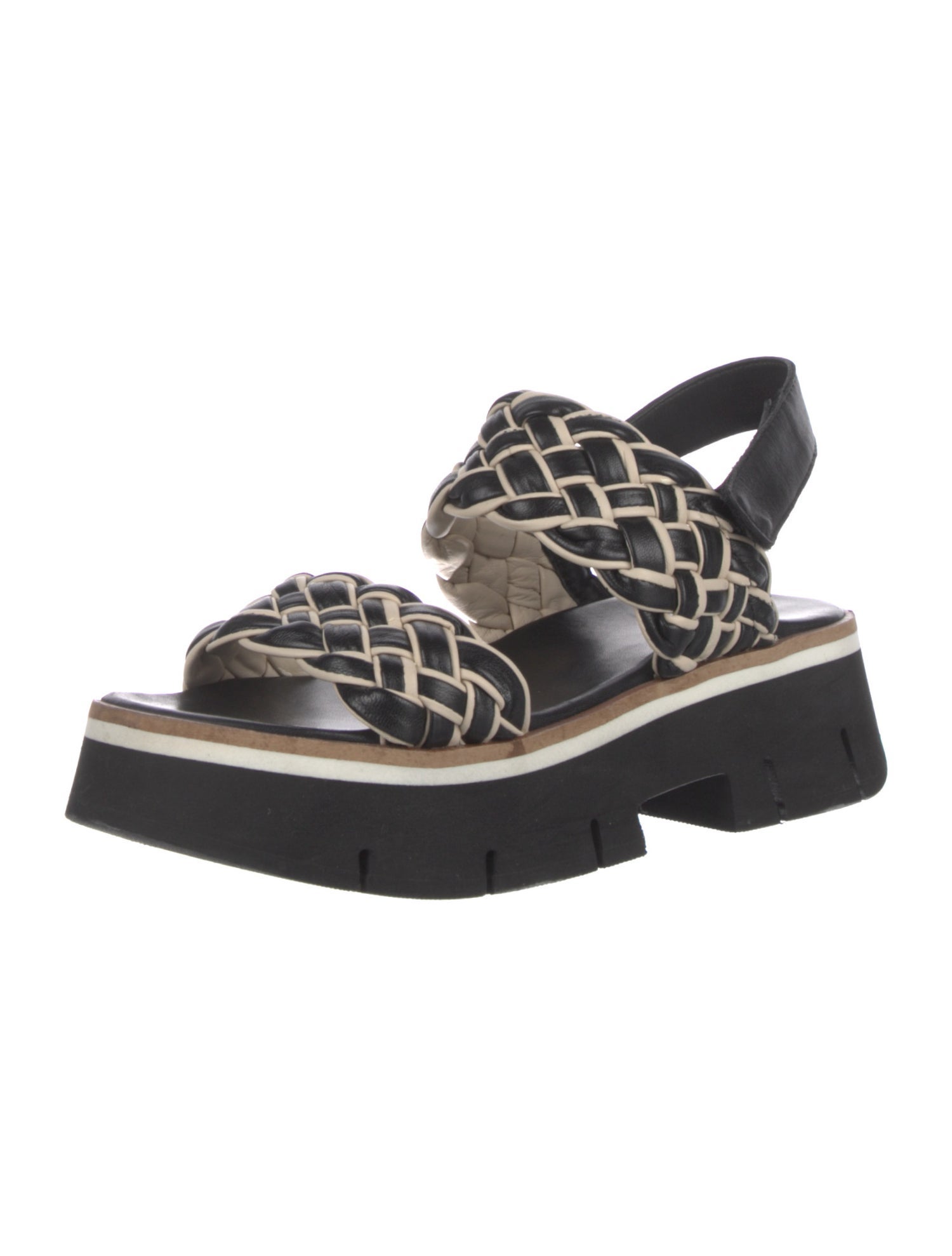 Homers Leather Braided Accents Slingback Sandals