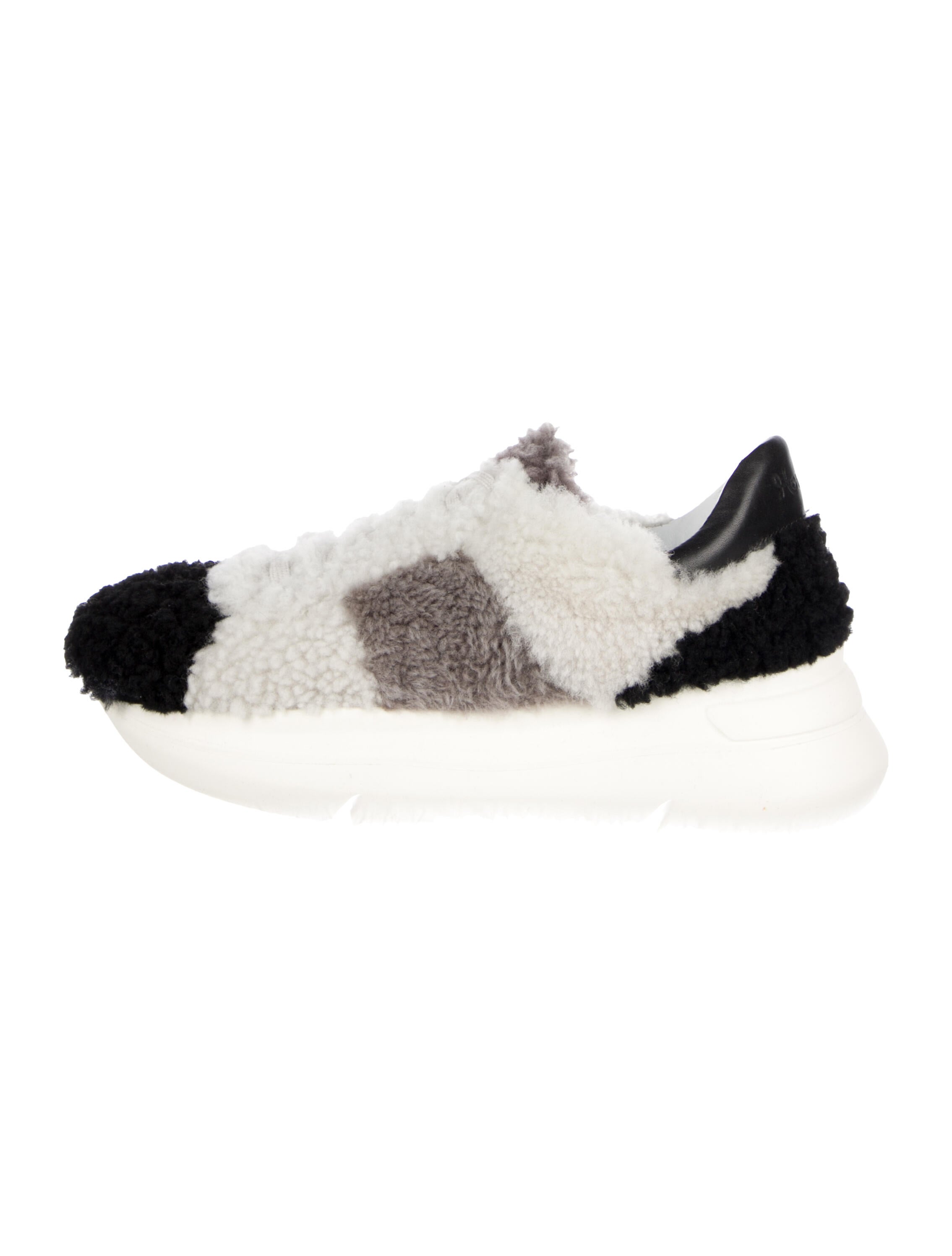 Homers Shearling Colorblock Pattern Sneakers