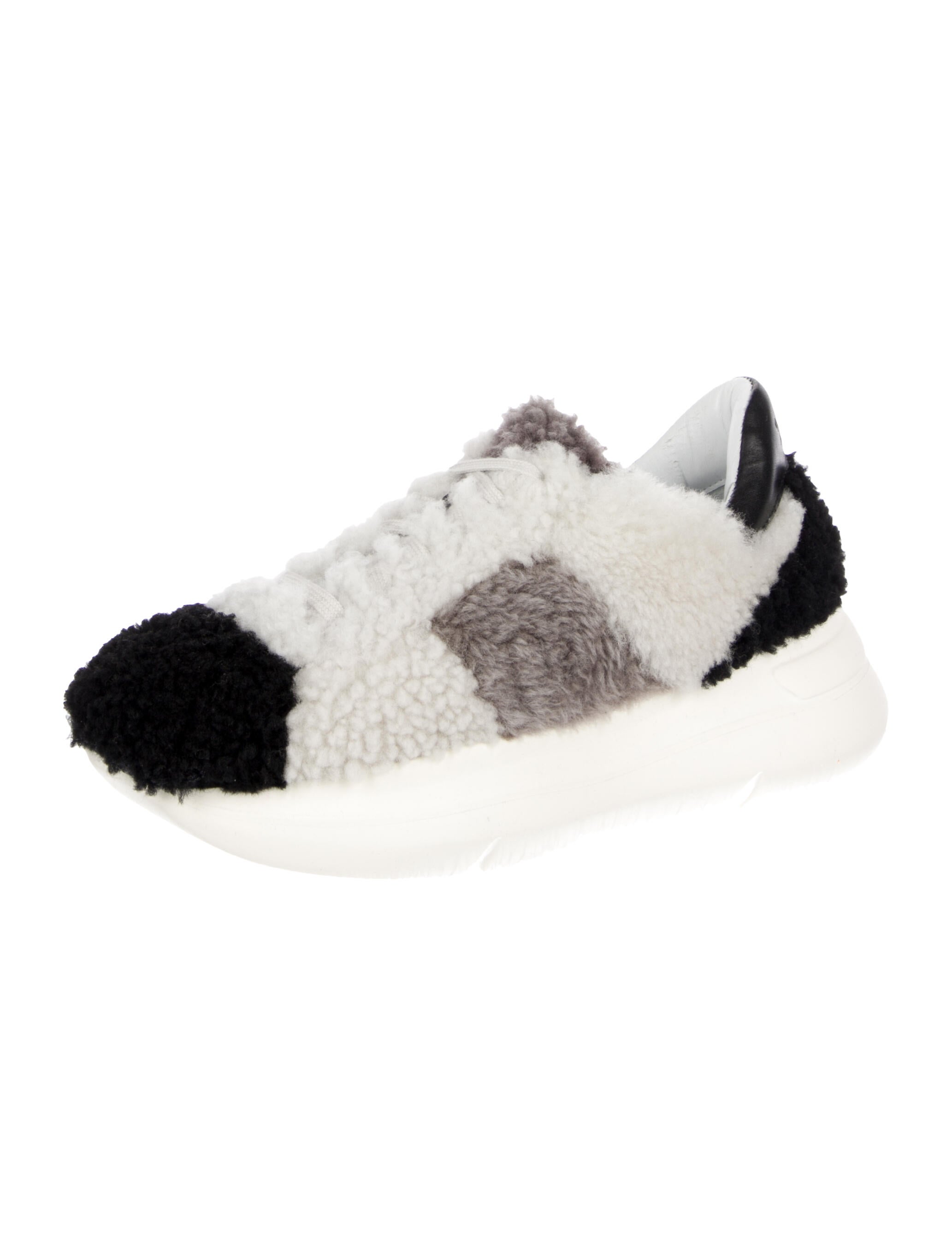 Homers Shearling Colorblock Pattern Sneakers