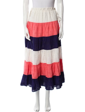 Hutch Striped Midi Length Skirt