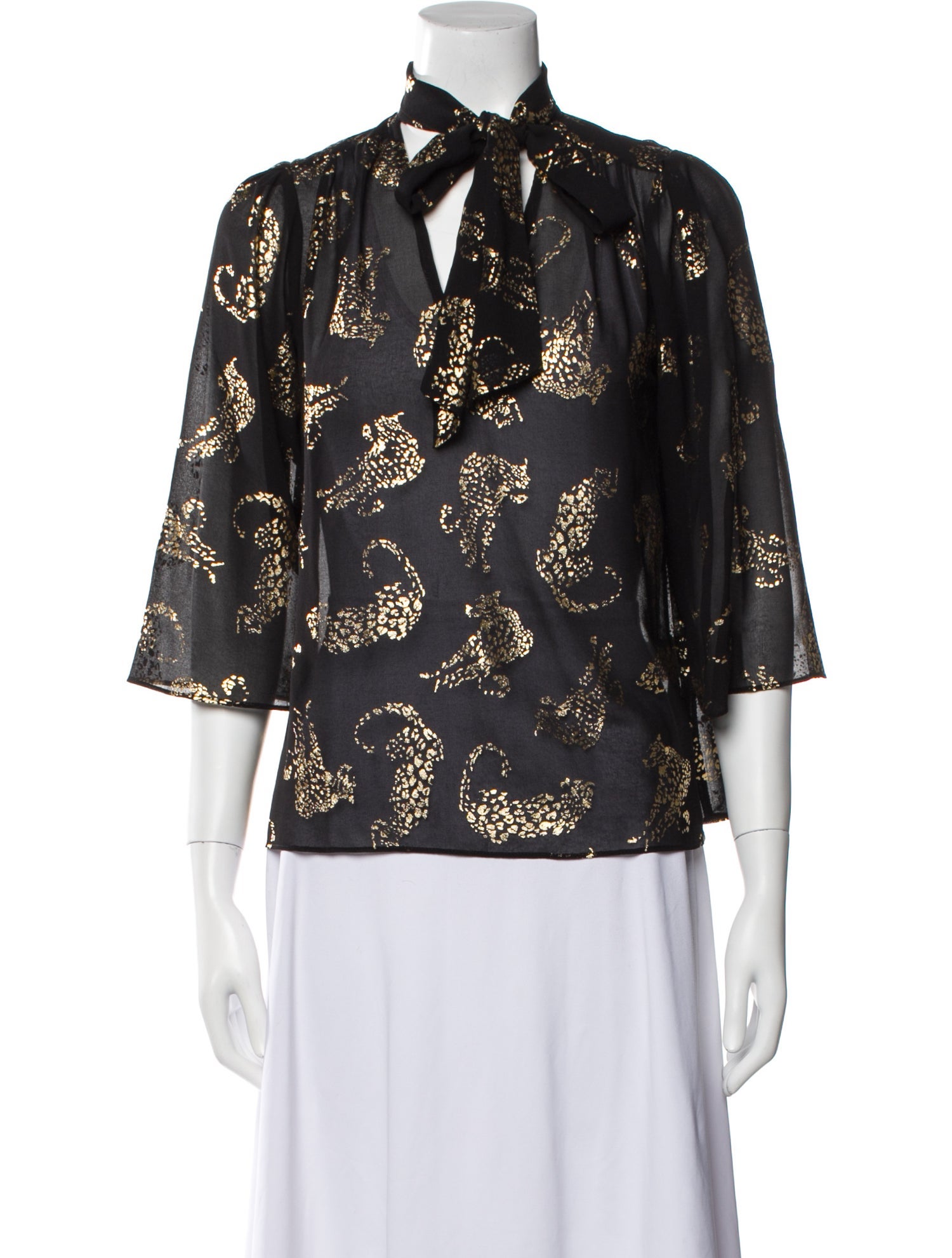 Hutch Printed Cowl Neck Blouse