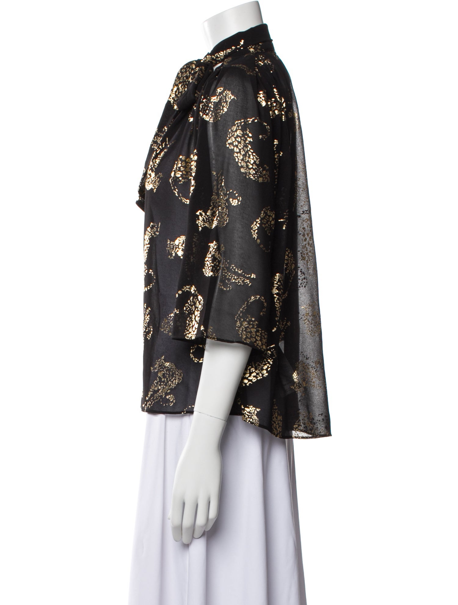 Hutch Printed Cowl Neck Blouse