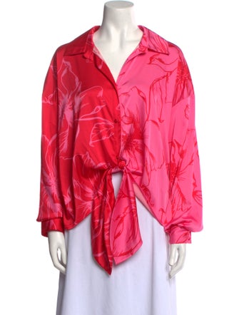 Hutch Printed V-Neck Blouse