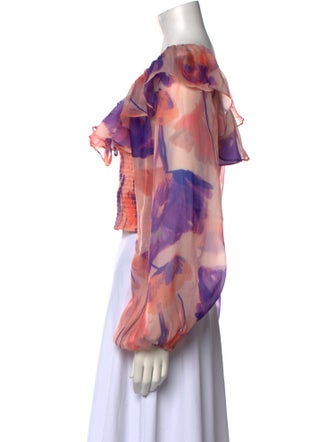 Hutch Printed Square Neckline Crop Top