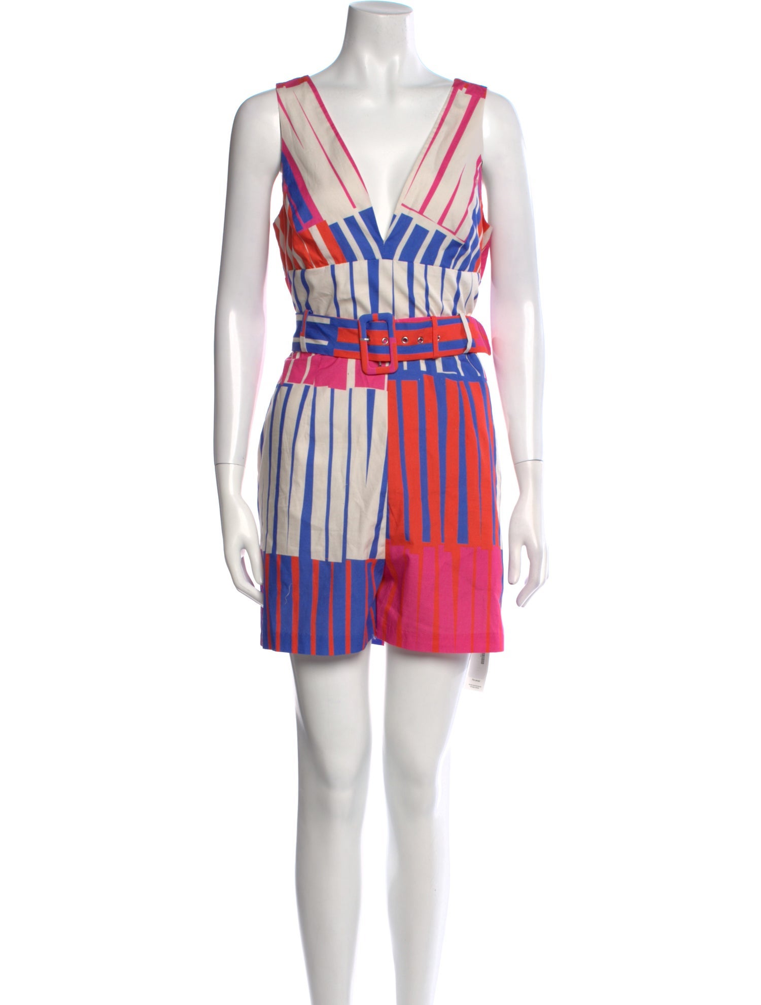 Hutch Striped Plunge Neckline Romper