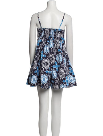 Hutch Floral Print Square Neckline Romper