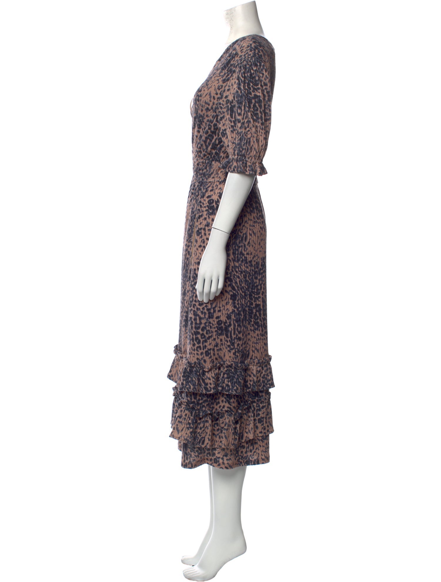 Hutch Animal Print Midi Length Dress