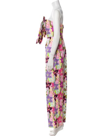 Hutch Floral Print Strapless Jumpsuit