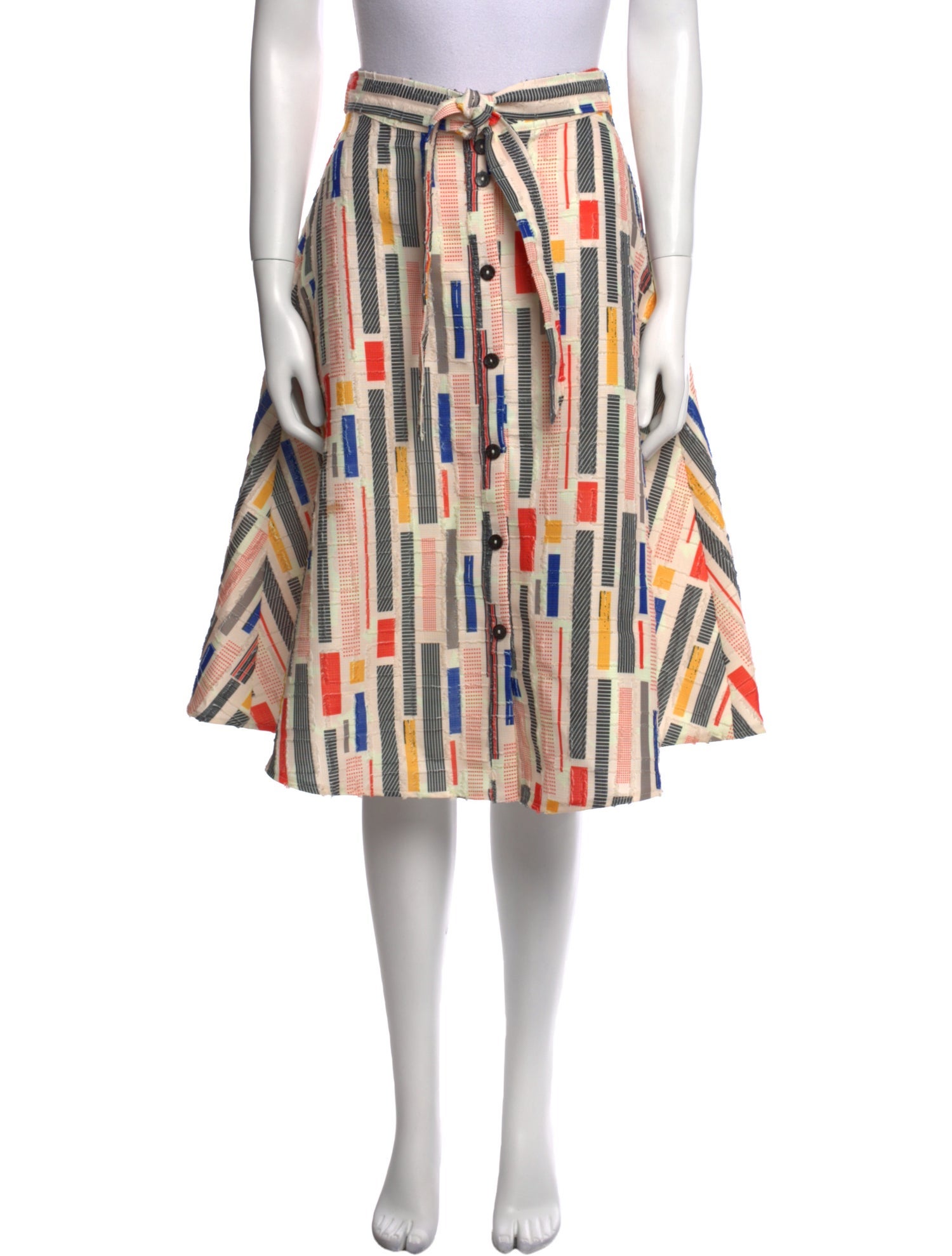 Hutch Striped Knee-Length Skirt