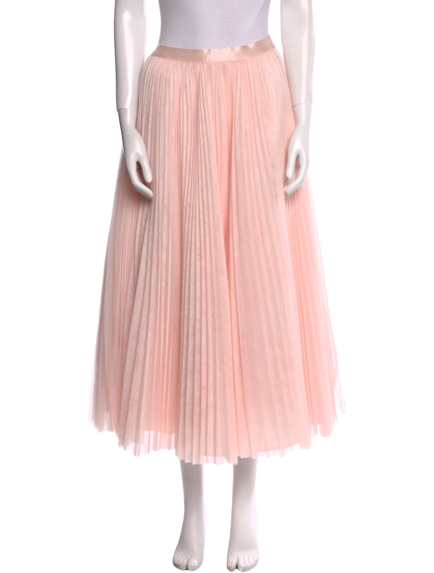 Hutch Pleated Accents Midi Length Skirt