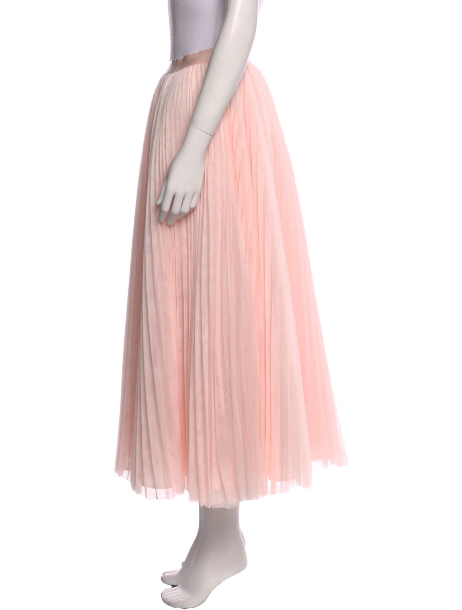 Hutch Pleated Accents Midi Length Skirt