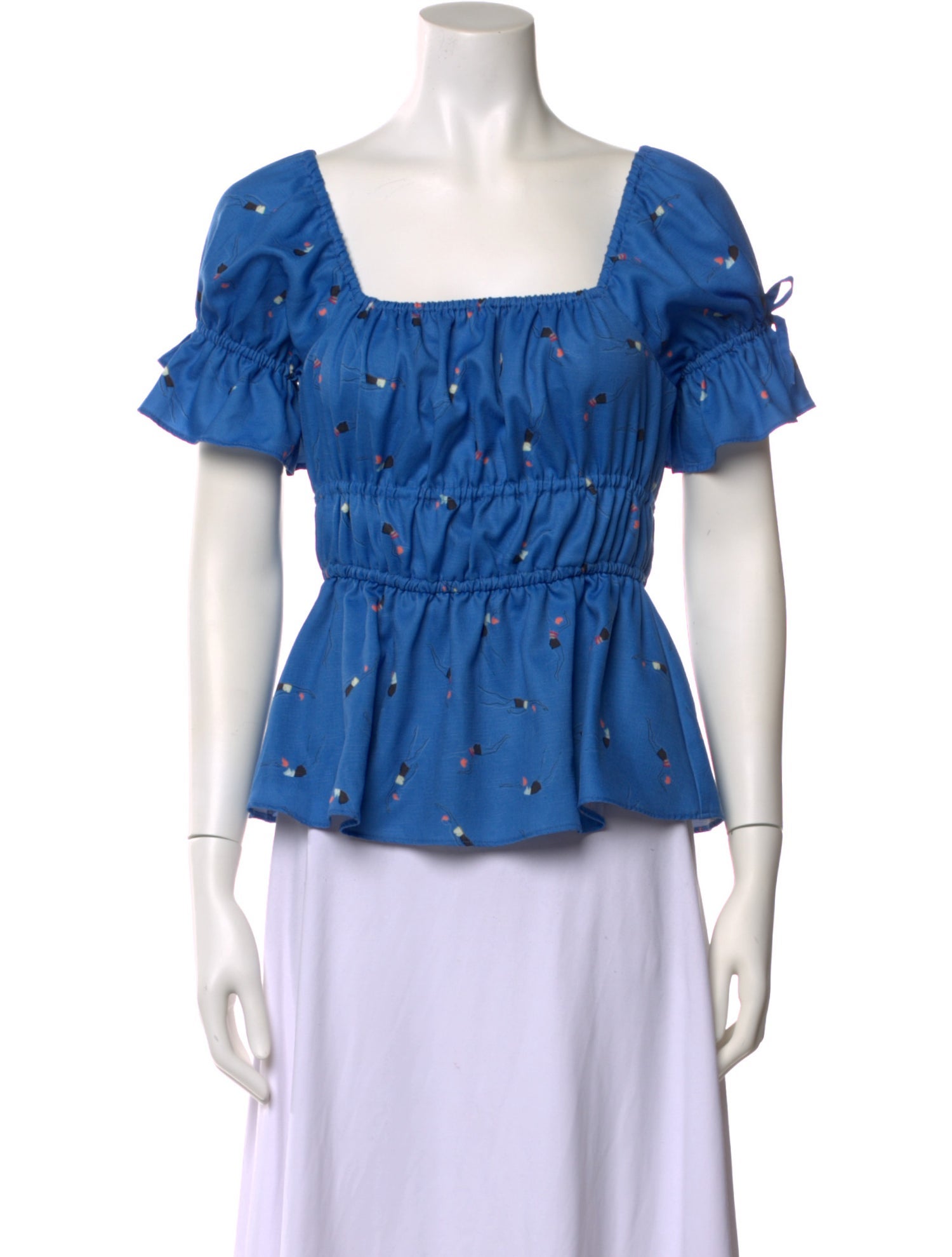 Hutch Square Neckline Short Sleeve Blouse