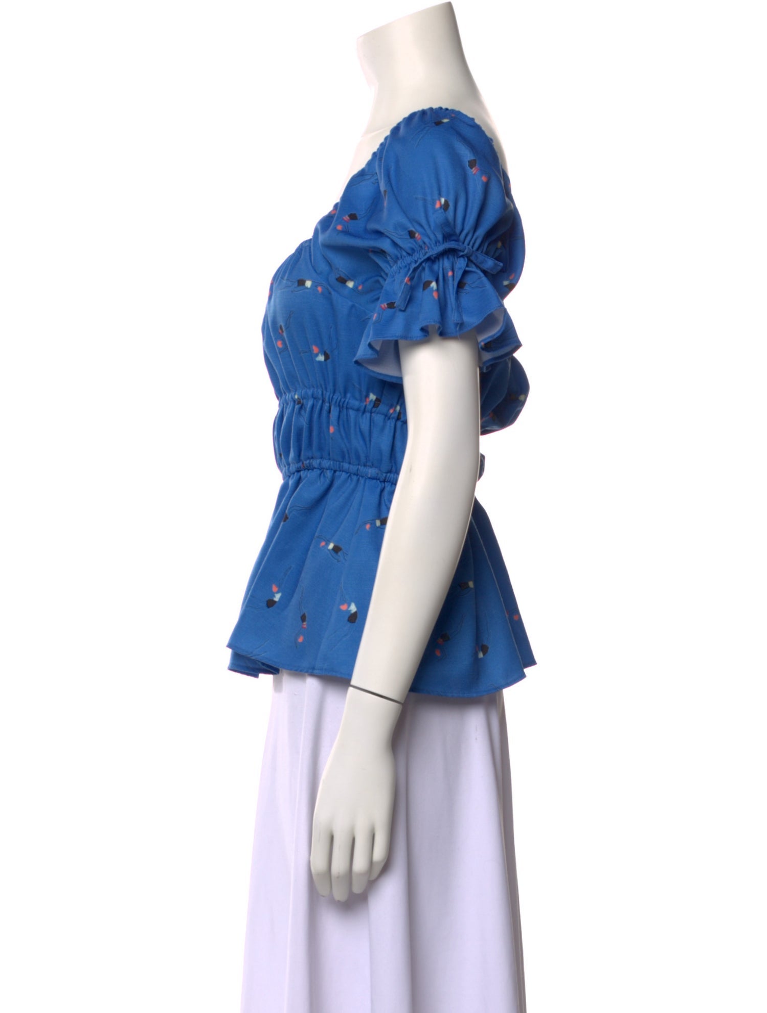 Hutch Square Neckline Short Sleeve Blouse