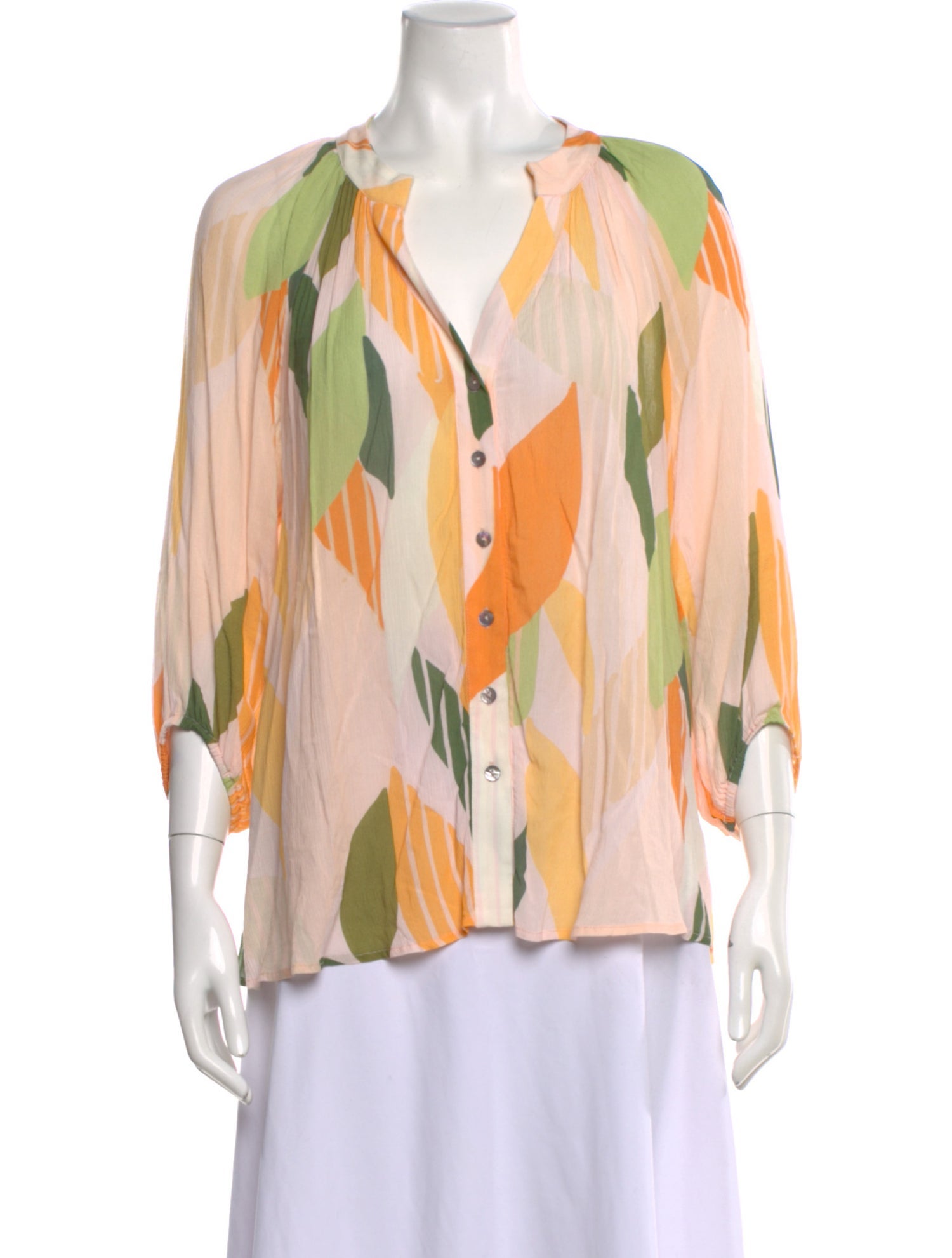 Hutch Patterned V-Neck Blouse