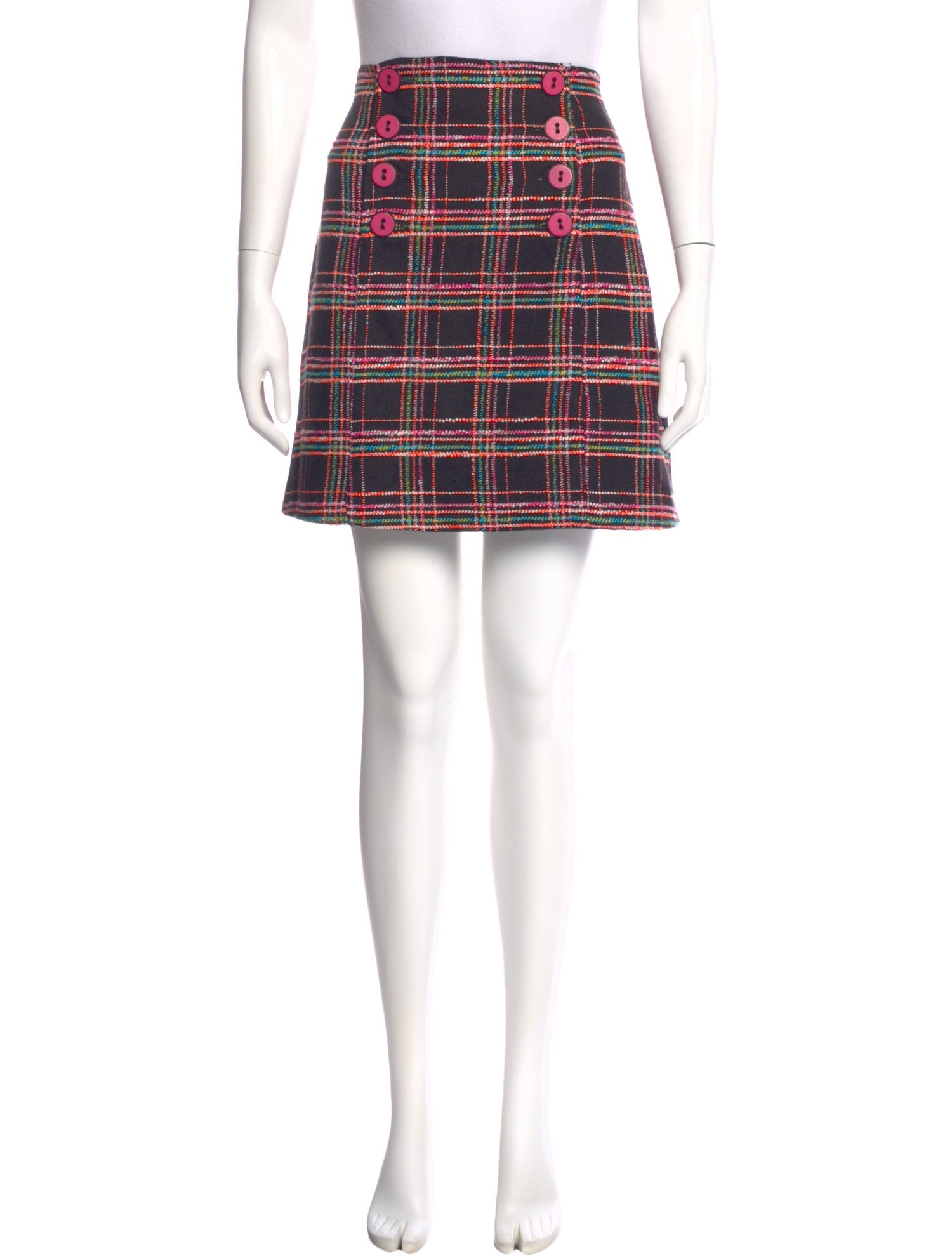 Hutch Plaid Print Mini Skirt