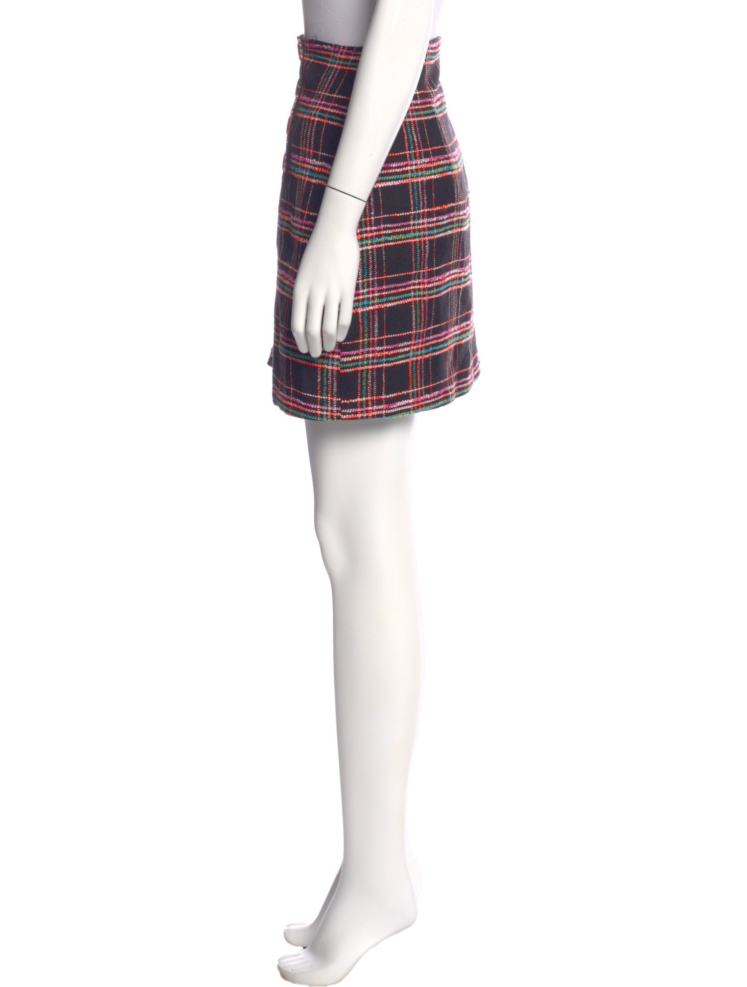 Hutch Plaid Print Mini Skirt