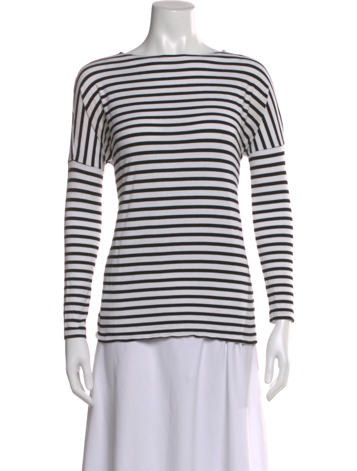 Hutch Striped Bateau Neckline Top