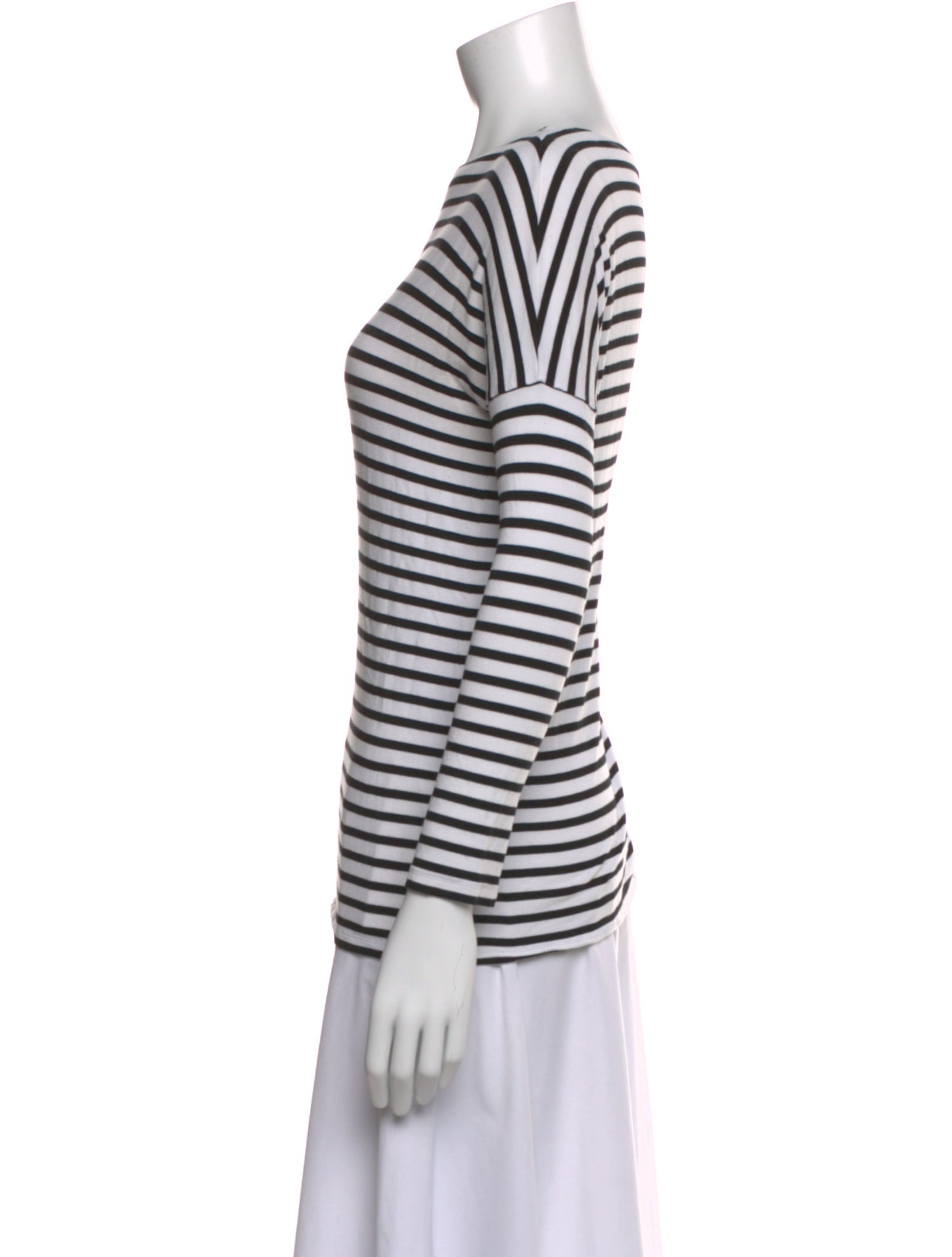 Hutch Striped Bateau Neckline Top
