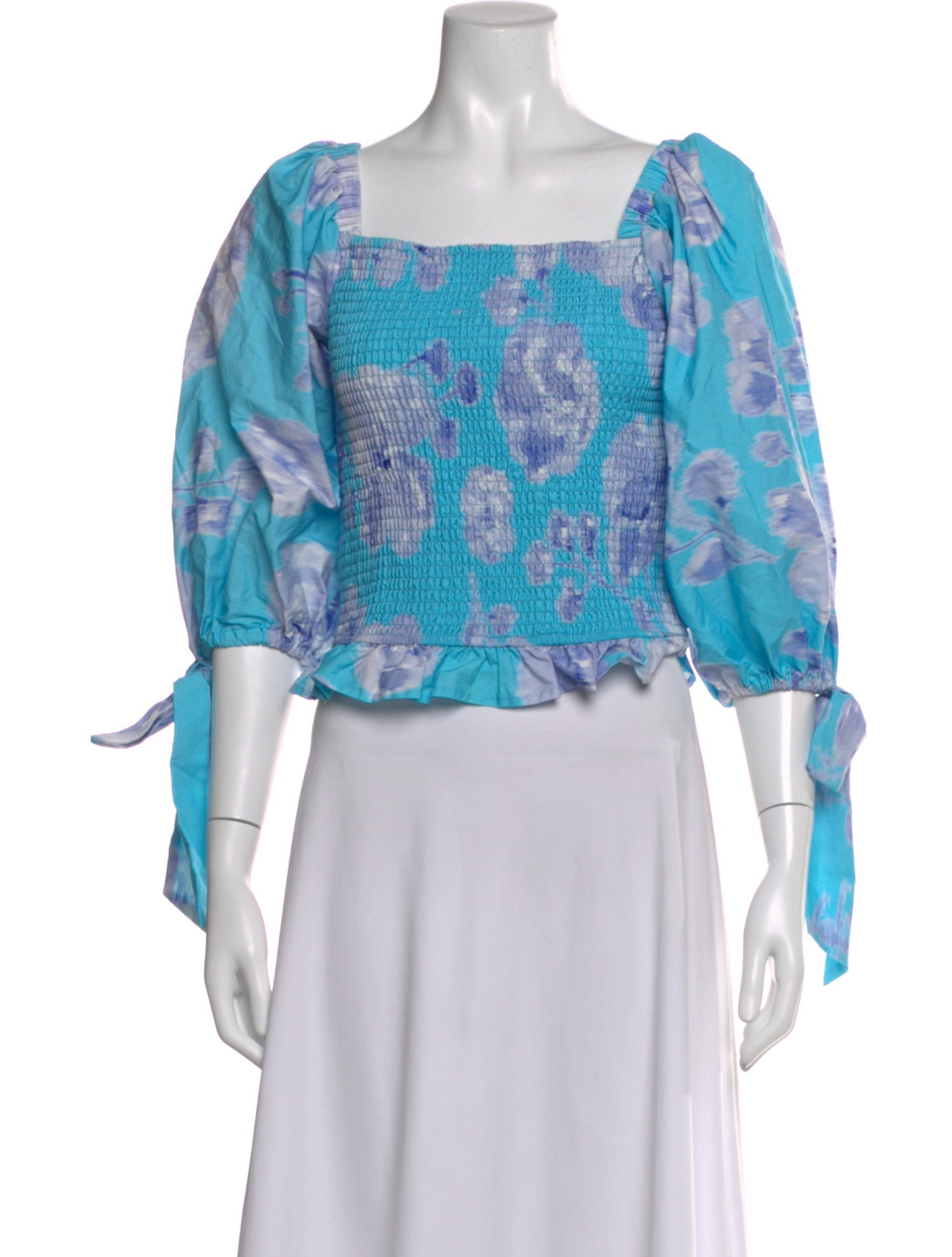 Hutch Floral Print Square Neckline Top