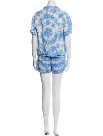 Holiday The Label Linen Tie-Dye Print Short Set