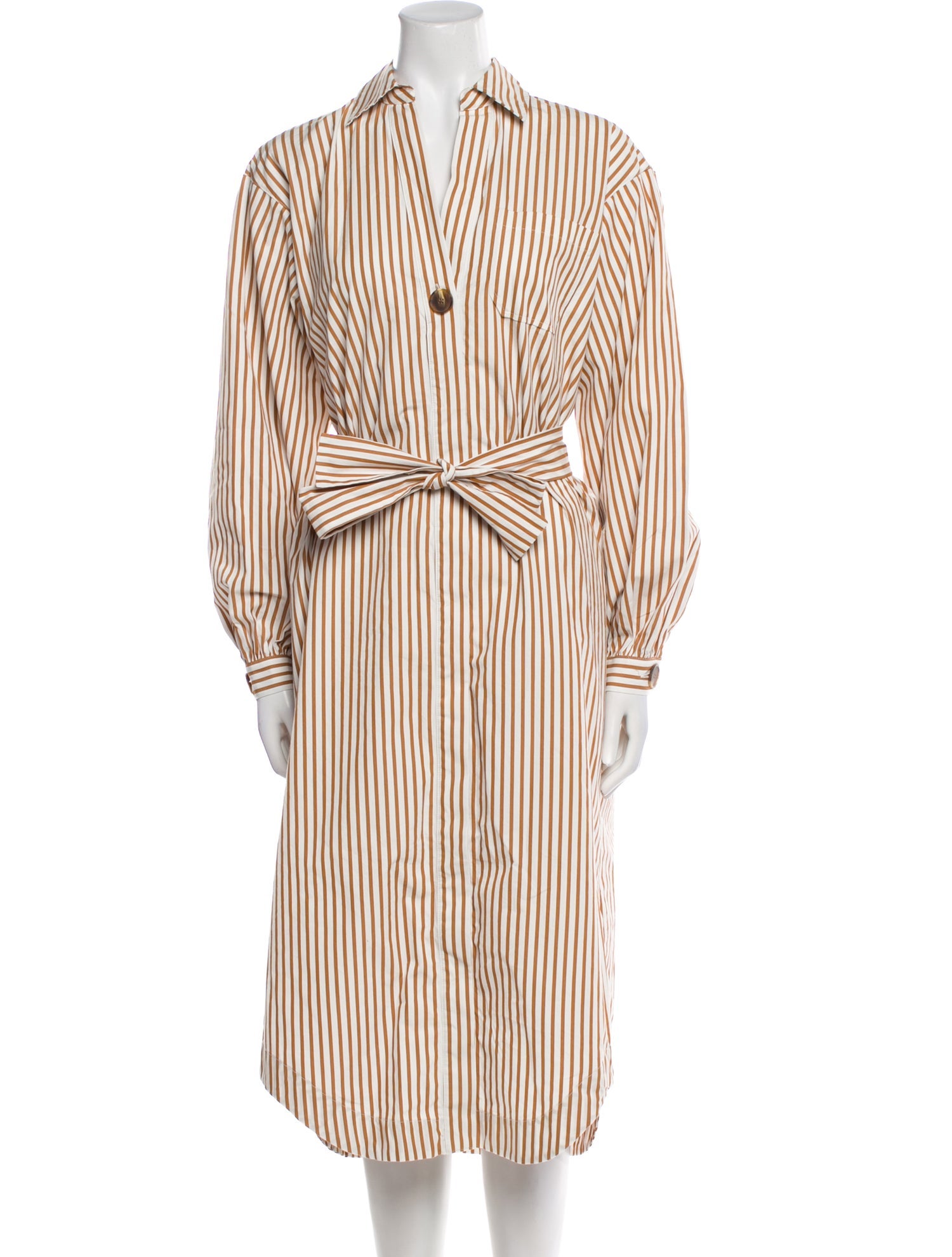 Holiday The Label Striped Midi Length Dress