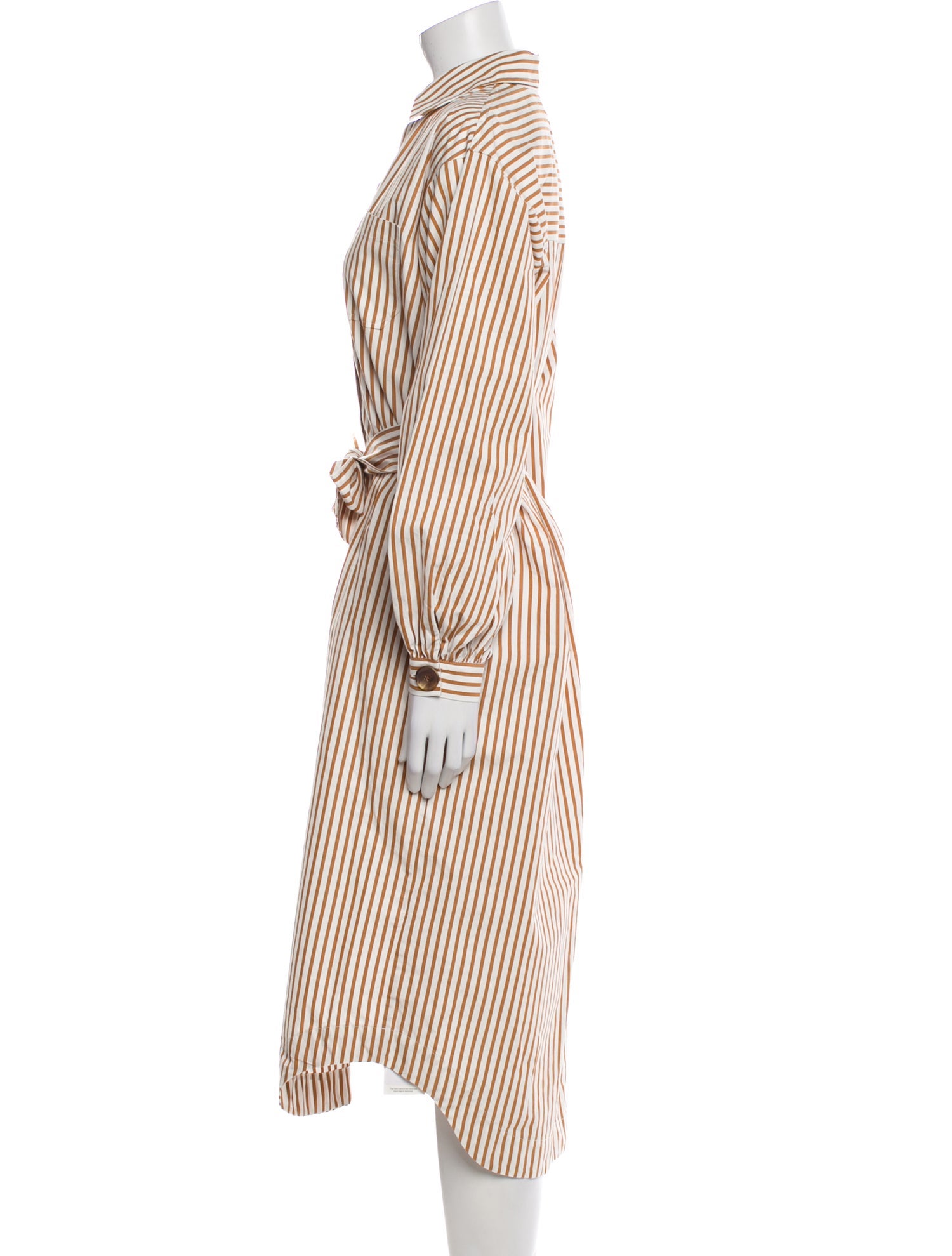 Holiday The Label Striped Midi Length Dress