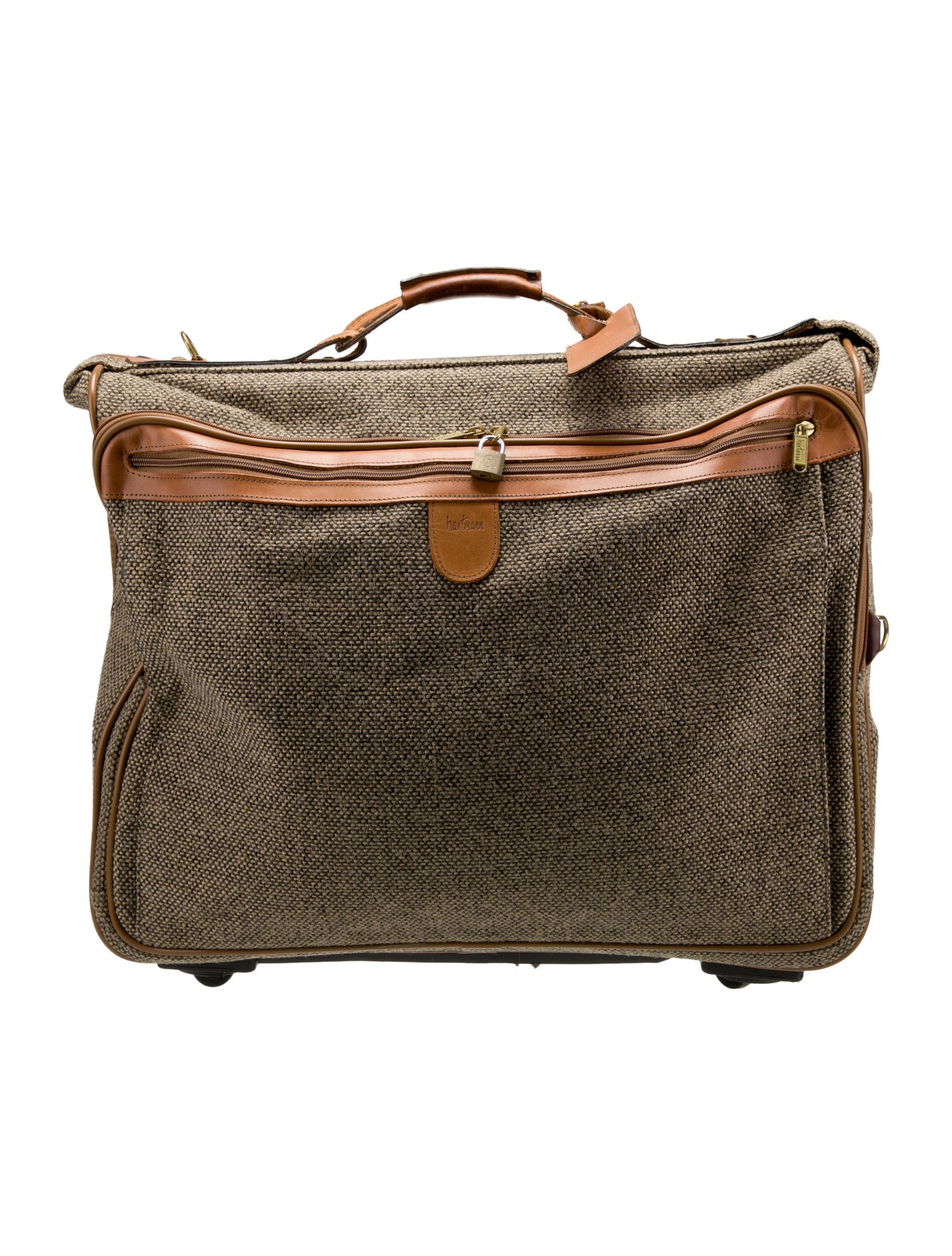 Hartmann wool rolling garment suitcase