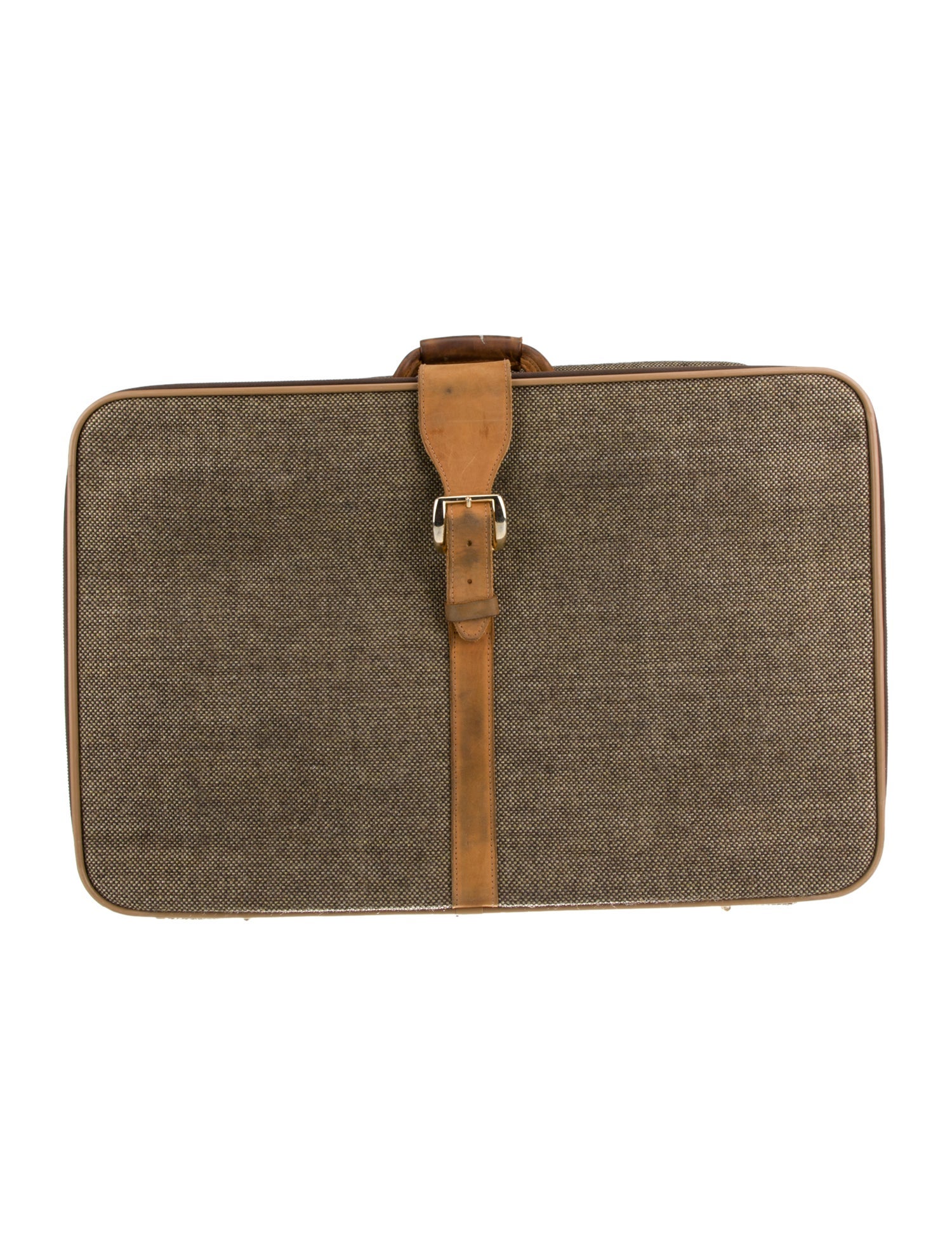 Hartmann Leather-Trim Canvas Rolling Suitcase