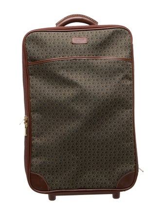 Hartmann Men's Leather Trim Rolling Suitcase