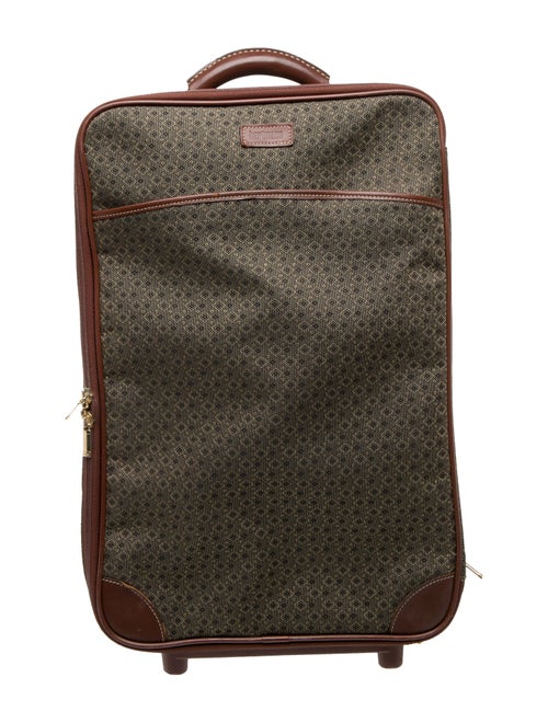 Hartmann Men's Leather Trim Rolling Suitcase