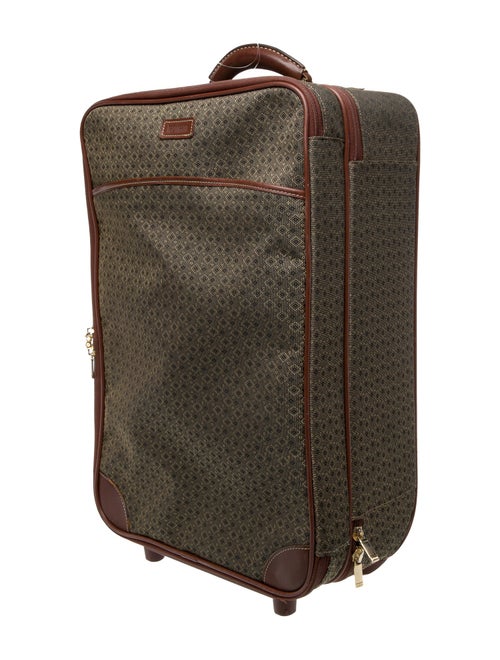 Hartmann Men's Leather Trim Rolling Suitcase