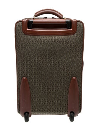 Hartmann Men's Leather Trim Rolling Suitcase