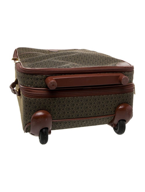 Hartmann Men's Leather Trim Rolling Suitcase