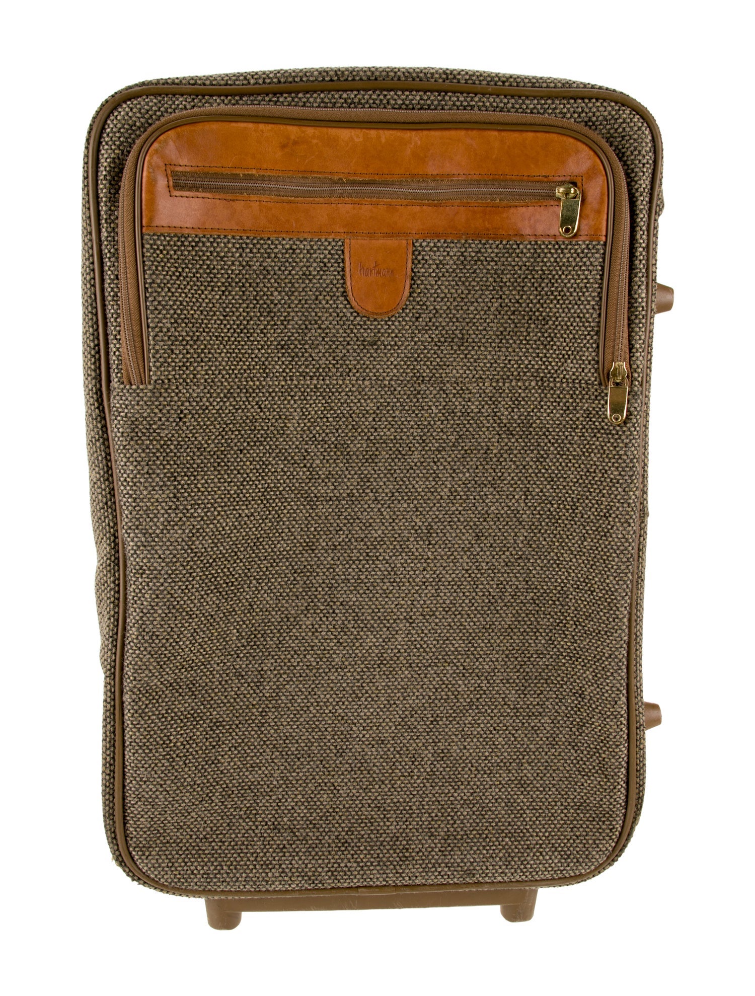 Hartmann Leather-Trimmed Rolling Suitcase
