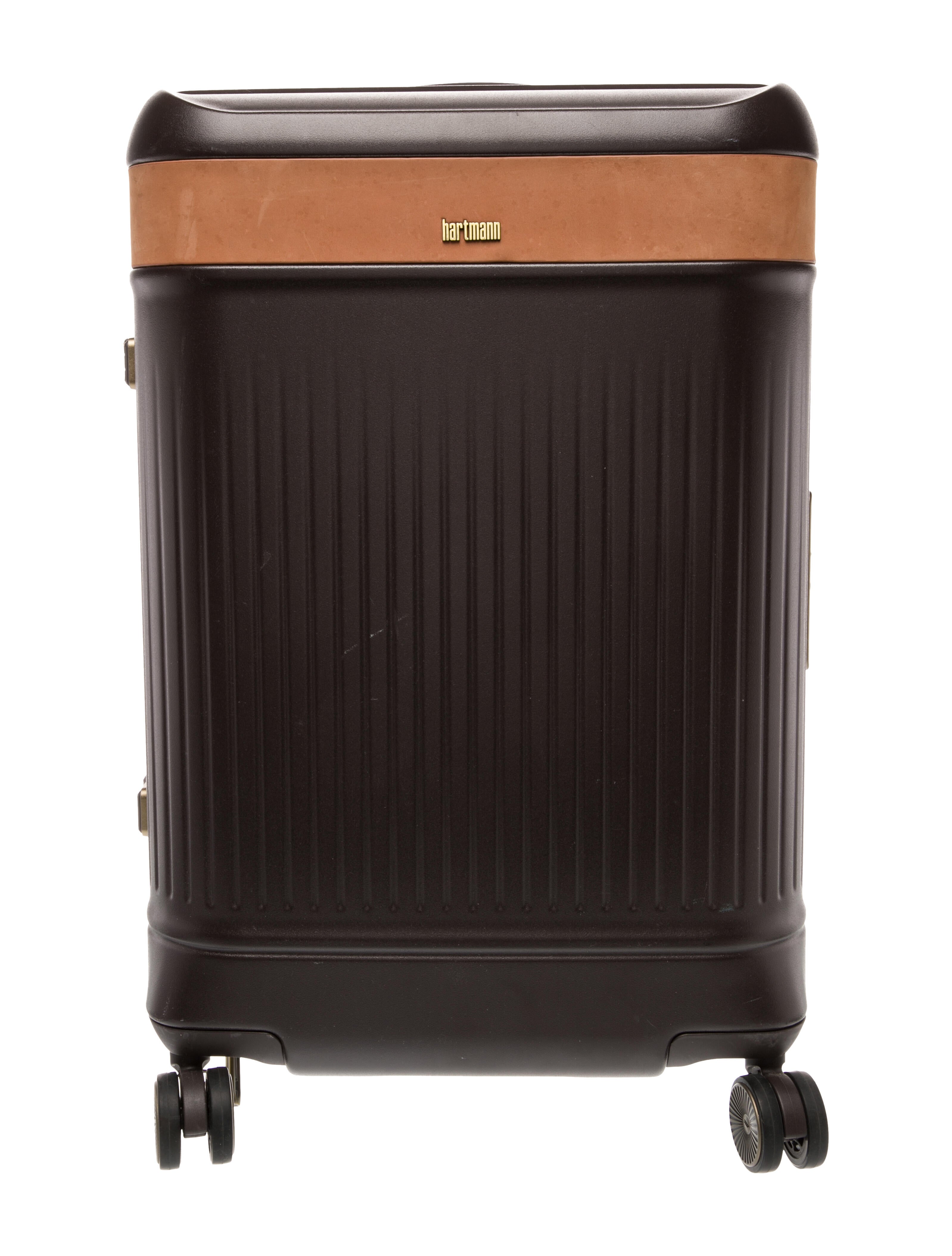 Hartmann Leather Trim Embellished Hard Case Suitcase